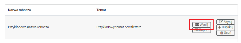 Newsletter wysyłanie